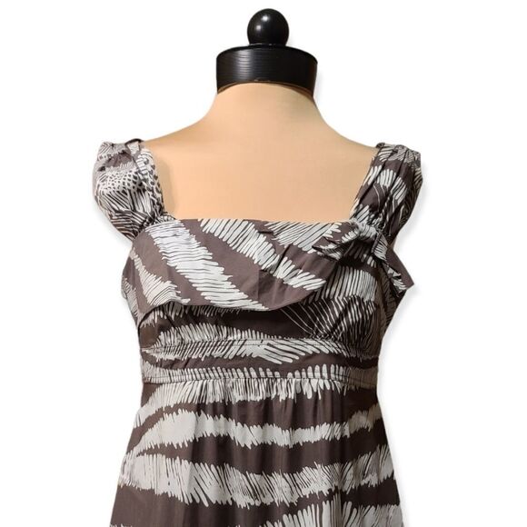 BCBGMaxAzaria Brown Safari Print Dress Medium - Picture 2 of 7